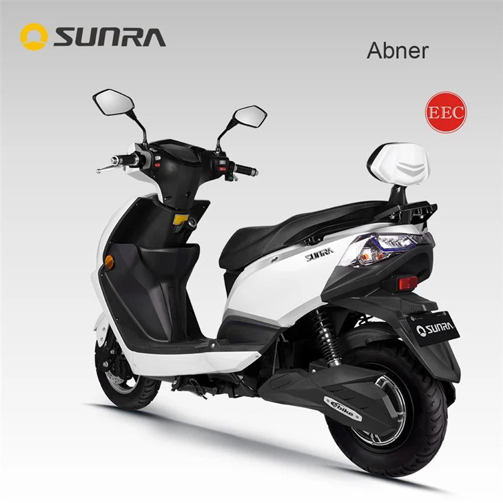 ABNER 1600w white electric moped scooter with pedals for adults street legal
