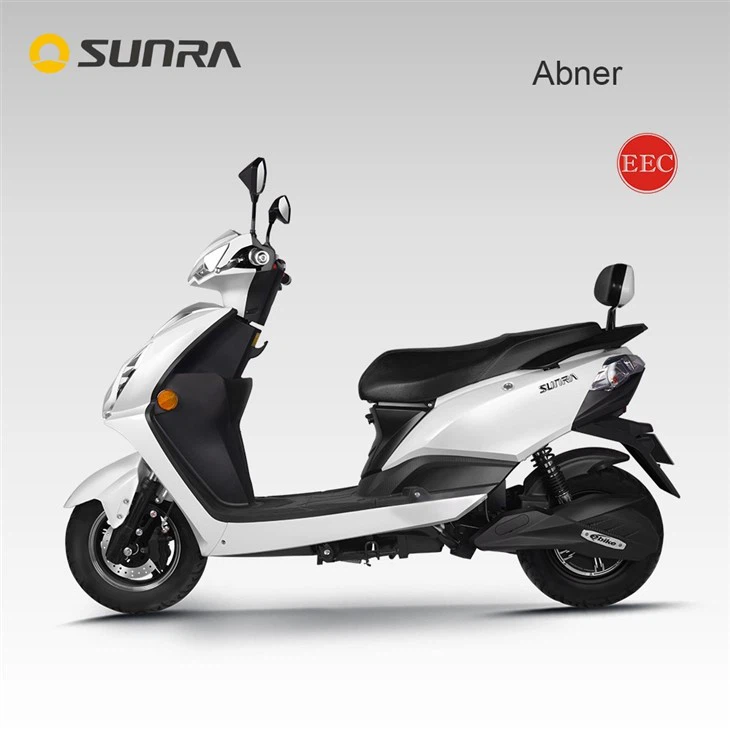 ABNER 1600w white electric moped scooter with pedals for adults street legal