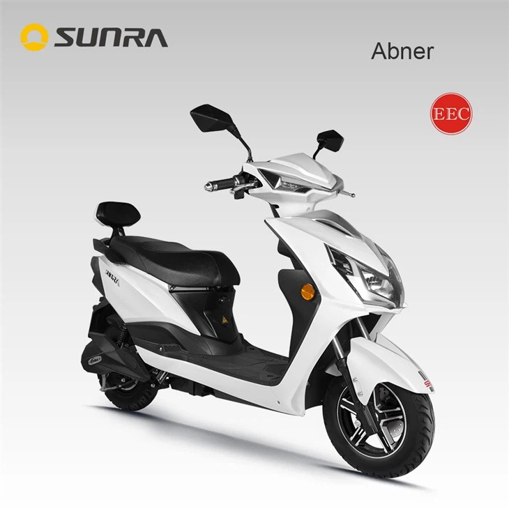 ABNER 1600w white electric moped scooter with pedals for adults street legal
