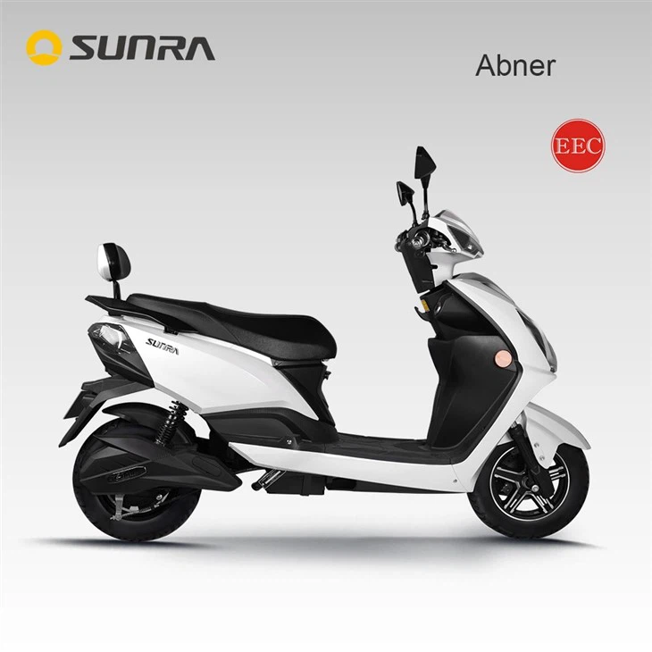 ABNER 1600w white electric moped scooter with pedals for adults street legal