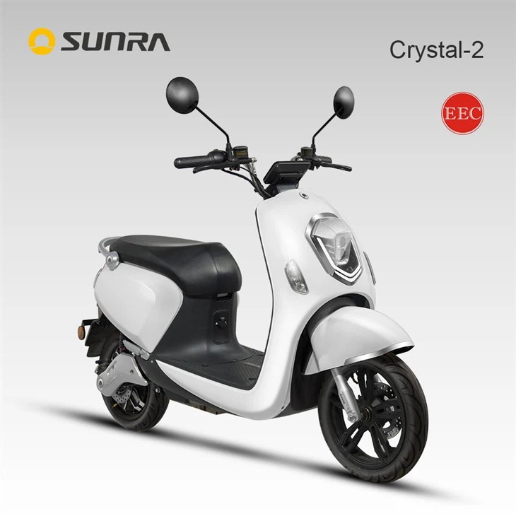 CRYSTAL-2 Grey Electric Moped 2 Seater For Heavy Adults