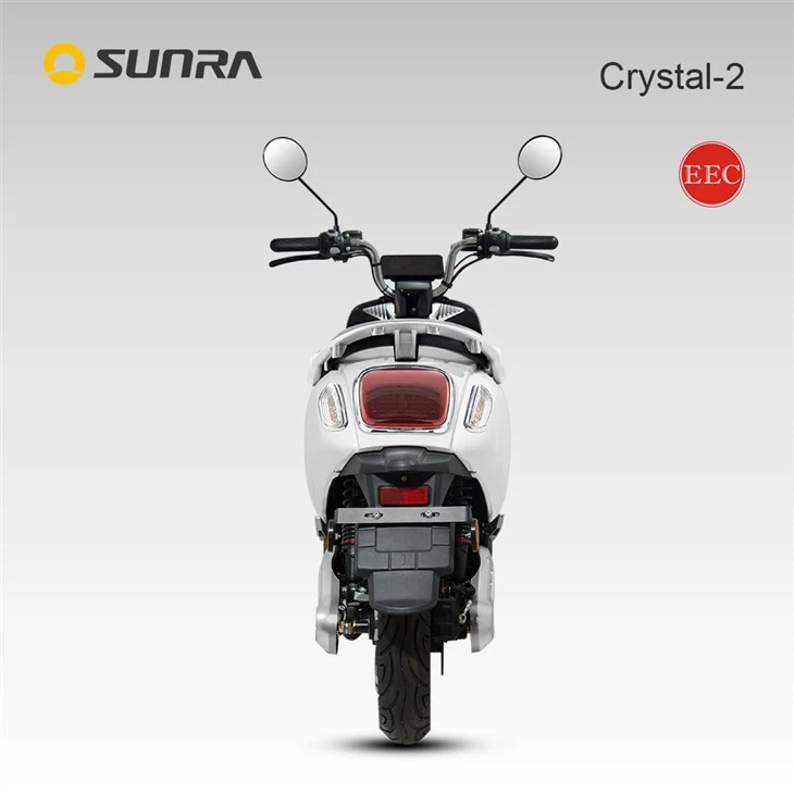 CRYSTAL-2 Grey Electric Moped 2 Seater For Heavy Adults