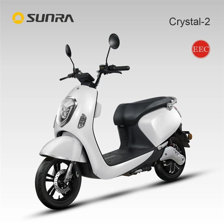 CRYSTAL-2 Grey Electric Moped 2 Seater For Heavy Adults