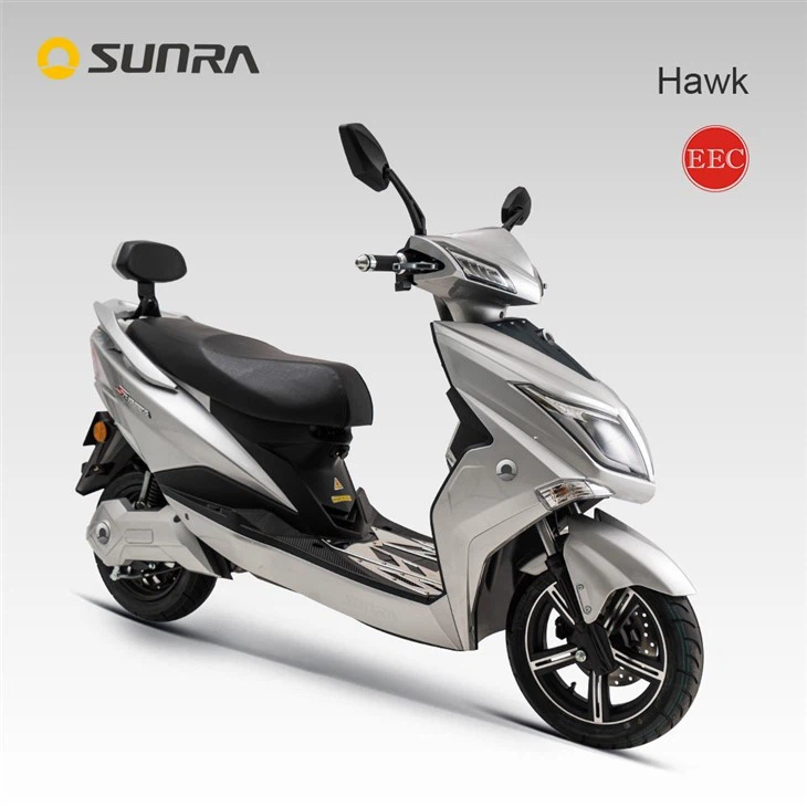 HAWK grey trendy two wheeler electric moped for short height ladies