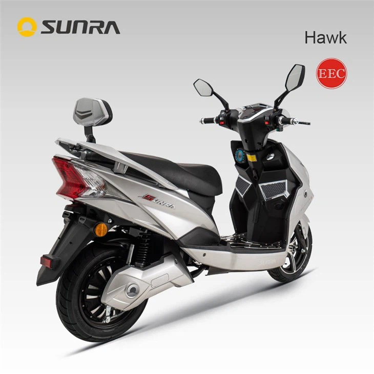 HAWK grey trendy two wheeler electric moped for short height ladies