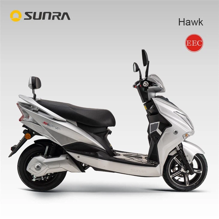 HAWK grey trendy two wheeler electric moped for short height ladies