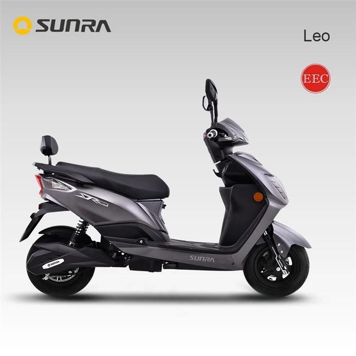 LEO grey electric scooter for adults street legal with pedals