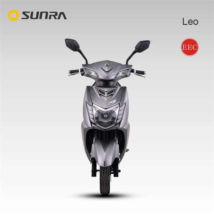 LEO grey electric scooter for adults street legal with pedals