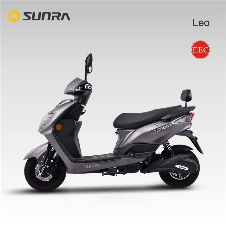 LEO grey electric scooter for adults street legal with pedals