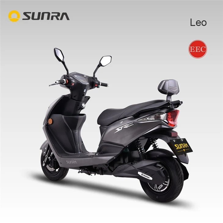 LEO grey electric scooter for adults street legal with pedals