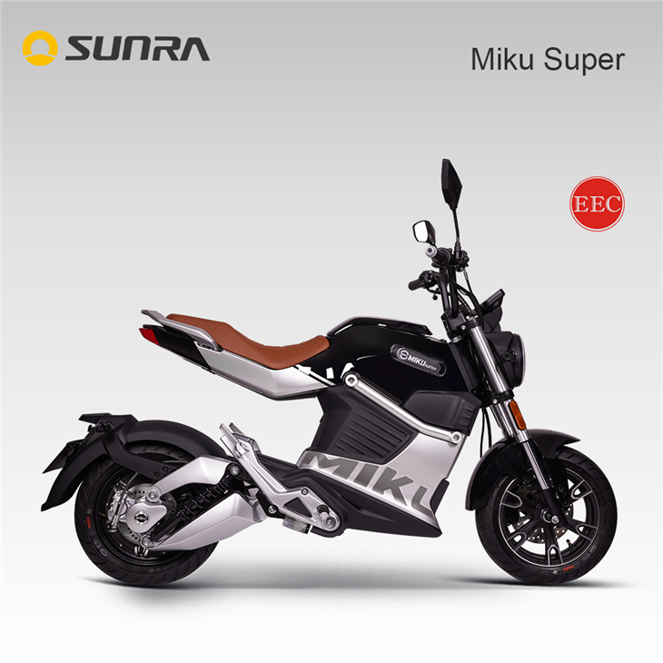 MIKU SUPER black 72 volt 3kw adult electric scooter|motorcycle with a seat