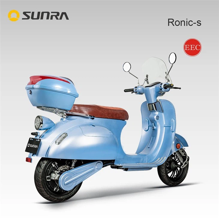 RONIC-S sky blue retro classic vintage adult electric seated moped scooter