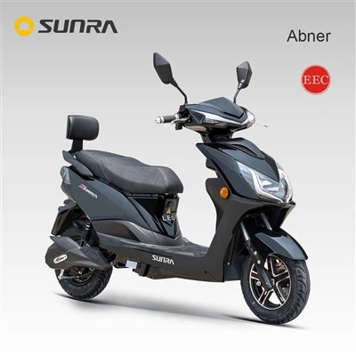 ABNER Black 72v Electric Moped With Pedals For Adults Road Legal