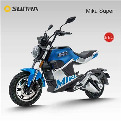 MIKU SUPER road legal 72 volt powered urban electric sport motorcycle for teenager