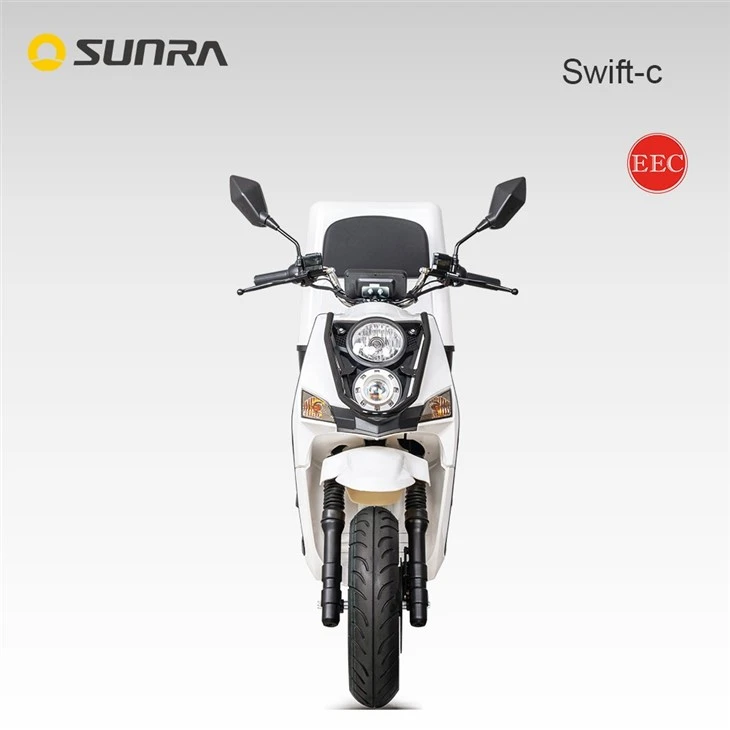 Swift White Electric Cargo Moped